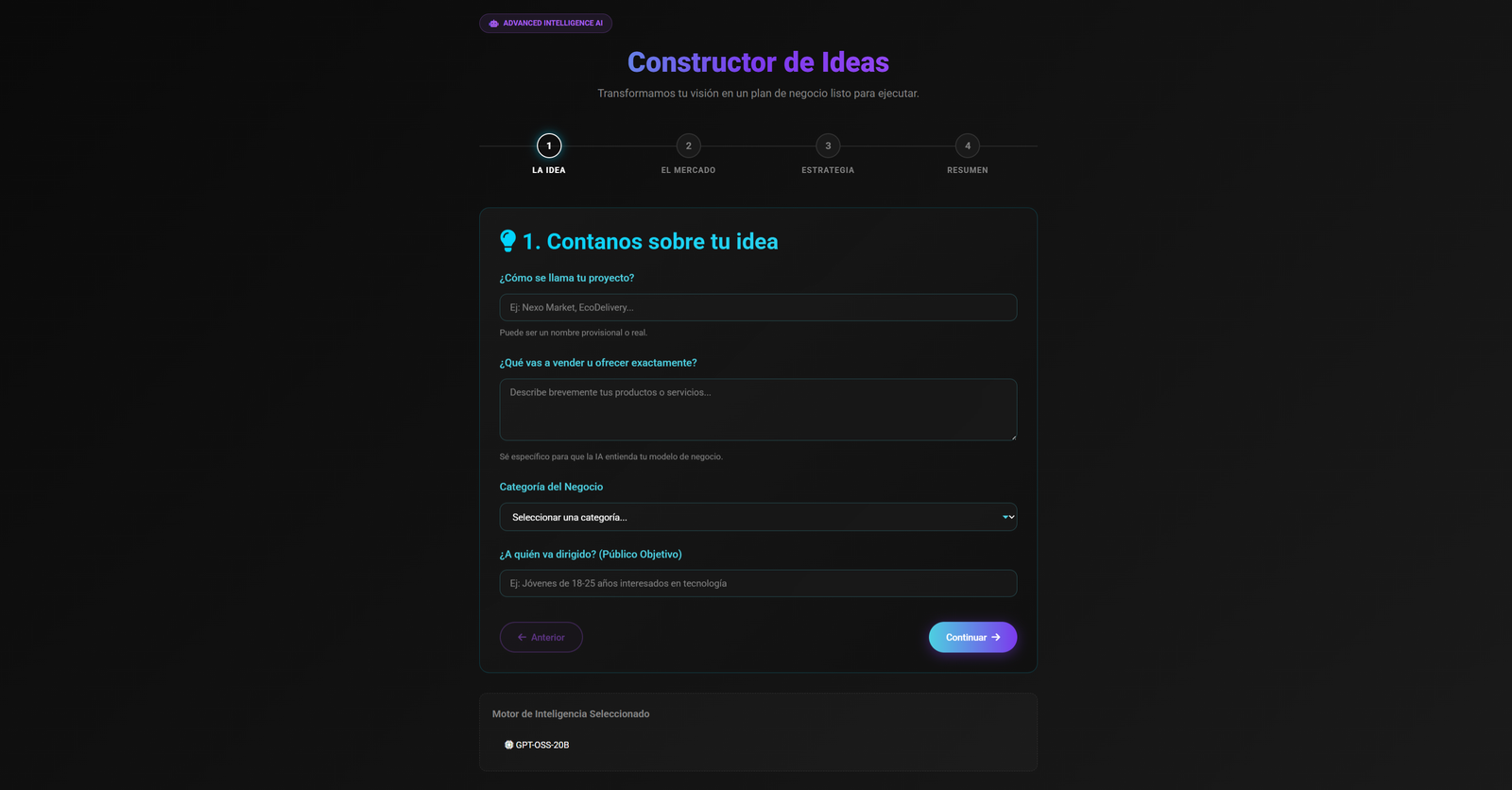 Generador de Ideas (IA)